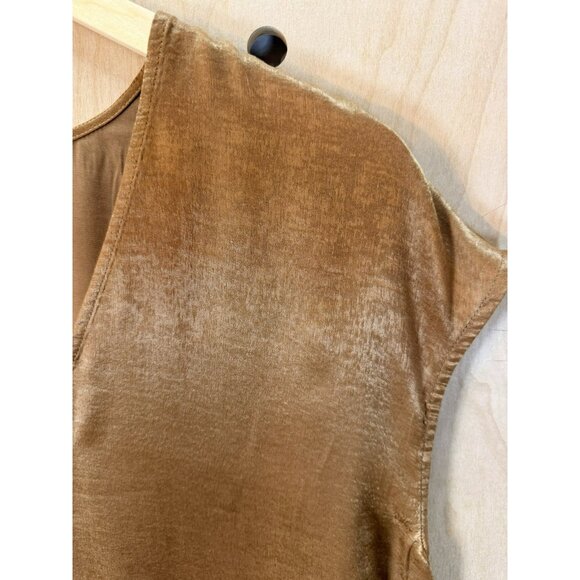 Sam & Lavi ANTHROPOLOGIE Gold Sleeveless Cocktail Dress Size Medium $198 - Picture 4 of 14